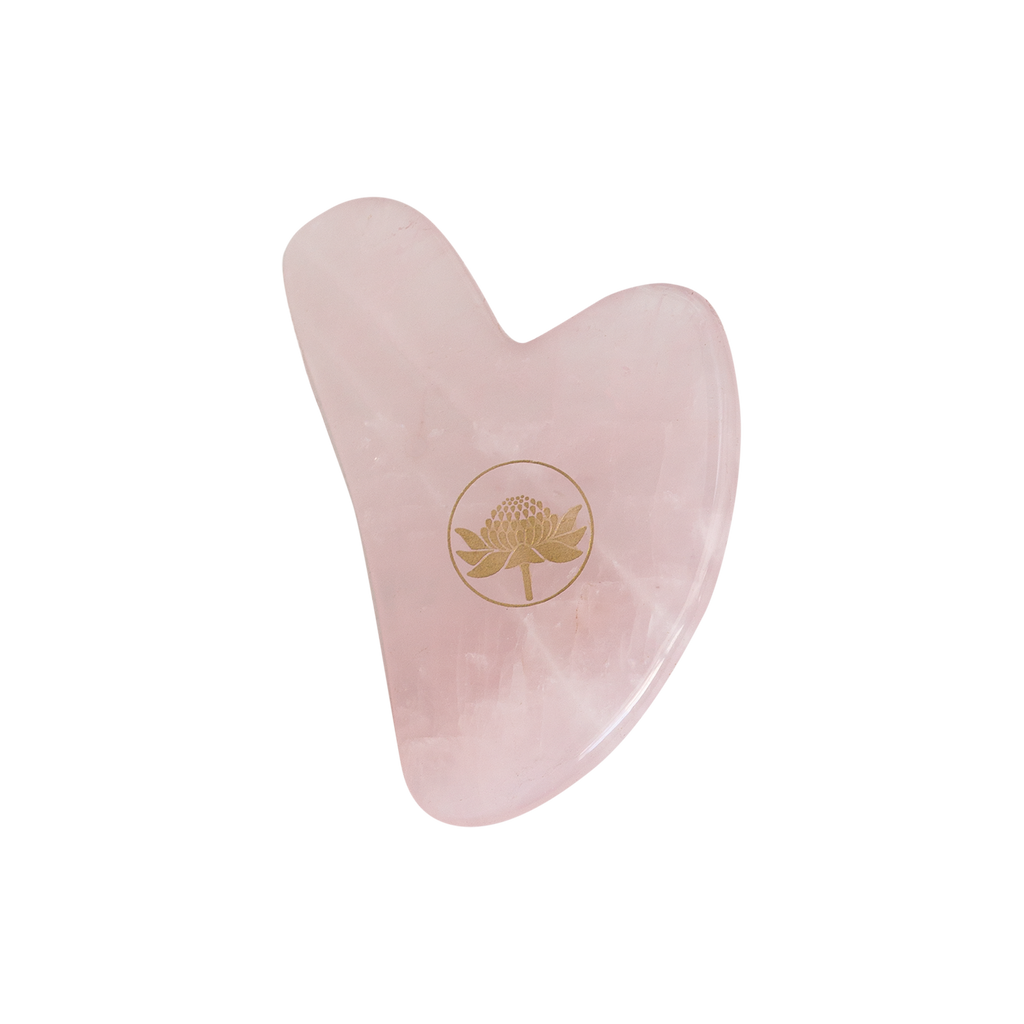 Rose Quartz Gua Sha Tool Australian Bush Flower Essences