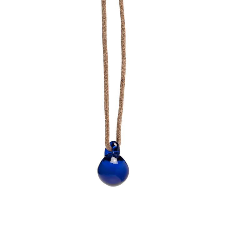 Petite E Pendant, blue glass