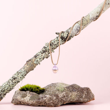 Petite Angel Pendant, light purple glass