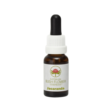 Jacaranda Flower Essence, designed to support those who find it difficult to make decisions and stay on task. This essence aids in overcoming scattered thoughts and indecisiveness, helping users to achieve clarity and commitment.
