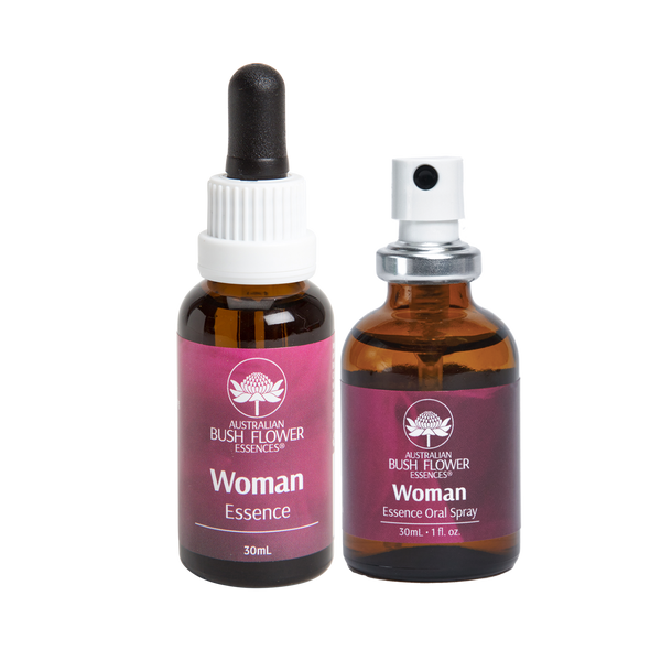 Our Woman Essence Bundle harmonises emotional imbalances during menstruation and menopause, offering gentle relief when it is needed most. It allows a woman to discover and feel good about herself, her own body, and her beauty.